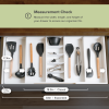 Bamboo Utensils & Junk Drawer Organizer - White Finish (Expands 18.5-33in) - Image 4