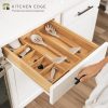 Bamboo Drawer Organizer for Utensils & Junk (Expands 10.5-18.5in) - Image 2