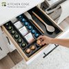 Bamboo Tea Bags & Coffee Pods Drawer Organizer Black Finish - Image 2