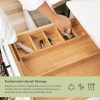 Bamboo Drawer Organizer for Utensils & Junk (Expands 10.5-18.5in) - Image 5