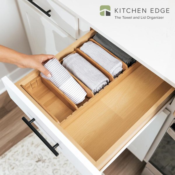 Bamboo Kitchen Towel and Food-Storage Organizer - Image 2