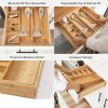 Bamboo Drawer Organizer for Utensils & Junk (Expands 10.5-18.5in) - Image 3