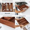 Acacia Drawer Organizer for Utensils & Junk (Expands 10.5-19in) - Image 3