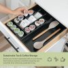 Bamboo Tea Bags & Coffee Pods Drawer Organizer Black Finish - Image 5