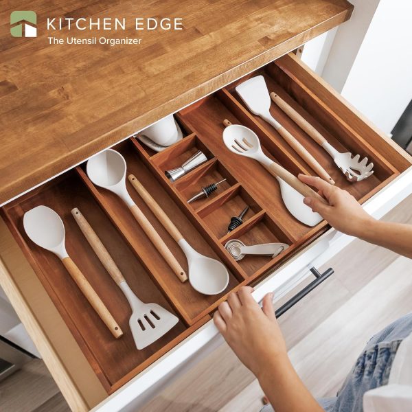 Acacia Utensils & Junk Drawer Organizer (Expands 16-28in) - Image 2