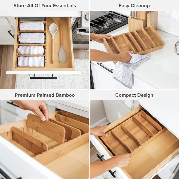 Bamboo Kitchen Towel and Food-Storage Organizer - Image 3