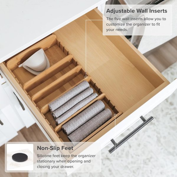 Bamboo Kitchen Towel and Food-Storage Organizer - Image 6