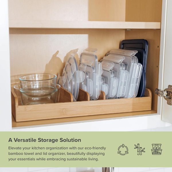 Bamboo Kitchen Towel and Food-Storage Organizer - Image 5