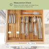 Bamboo Drawer Organizer for Silverware & Utensils (Expands 11-19in) - Image 4
