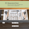 Bamboo Drawer Organizer for Silverware & Utensils - White Finish (Expands 15.75-28in) - Image 3