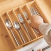 Bamboo Drawer Organizer for Silverware & Utensils (Expands 16-28in) - Image 9