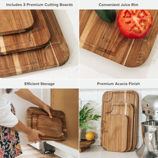 Acacia Cutting Board Set - Image 3