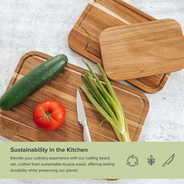 Acacia Cutting Board Set - Image 4