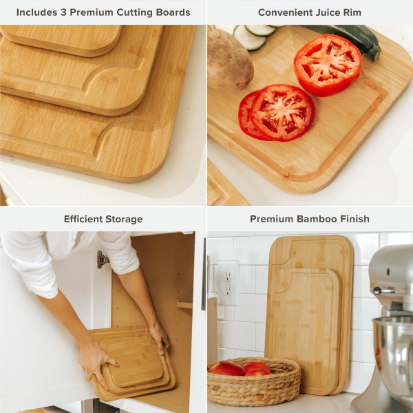 Bamboo Cutting Board Set - Image 4