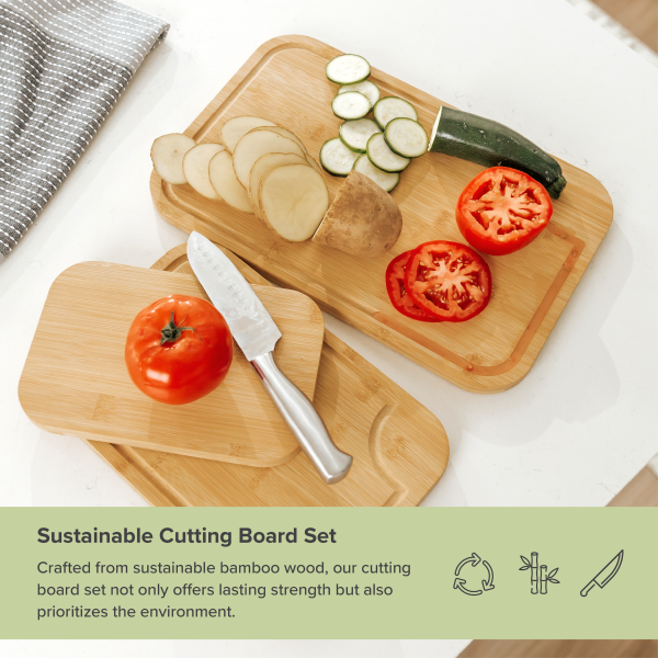 Bamboo Cutting Board Set - Image 5