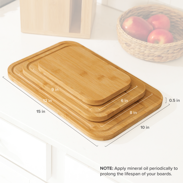 Bamboo Cutting Board Set - Image 3
