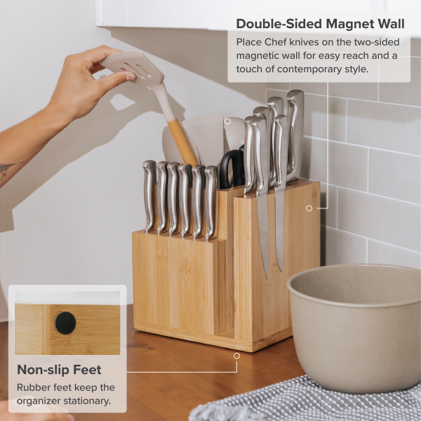 Knife & Utensil Block - Bamboo - Image 5