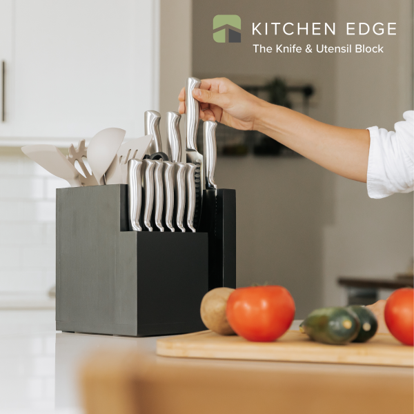 Knife & Utensil Block - Black - Image 2