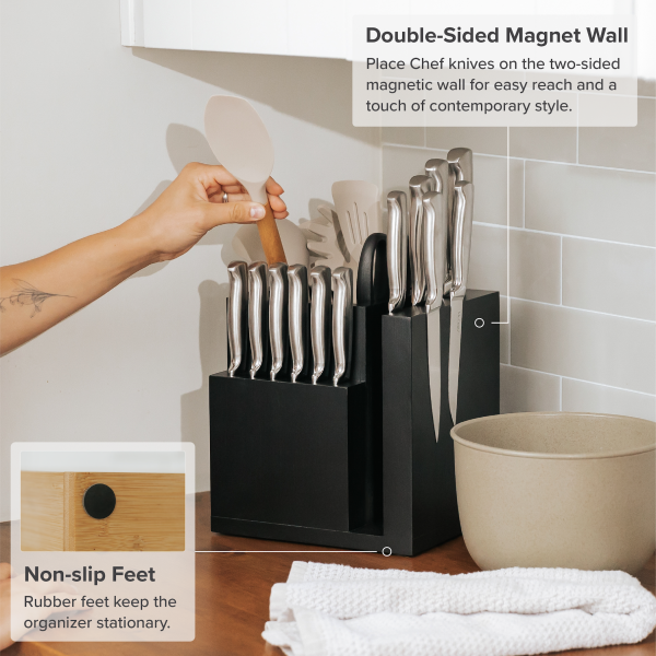 Knife & Utensil Block - Black - Image 5