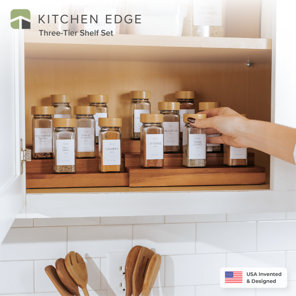 3 Tier Spice Shelf - Acacia - Image 2