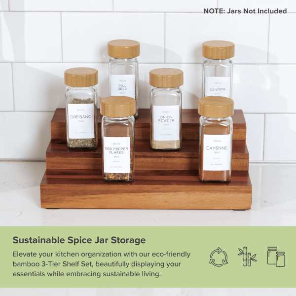 3 Tier Spice Shelf - Acacia - Image 4