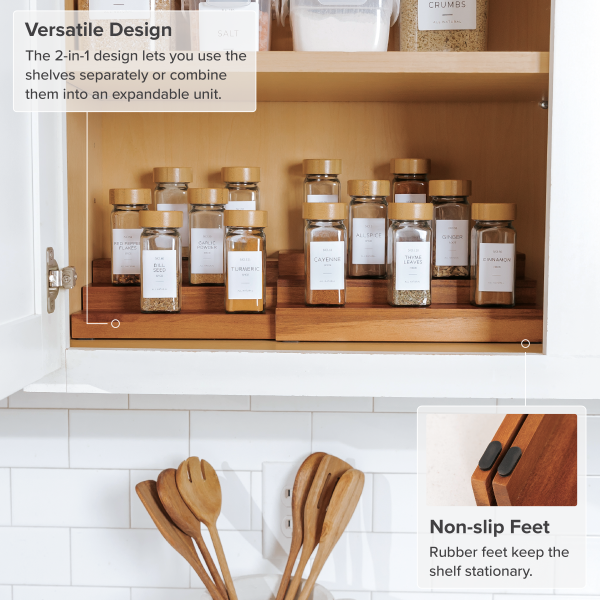 3 Tier Spice Shelf - Acacia - Image 5
