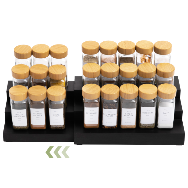 3 Tier Spice Shelf - Black Bamboo