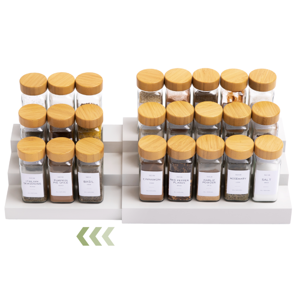 3 Tier Spice Shelf - White Bamboo