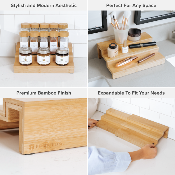 3 Tier Spice Shelf - Bamboo - Image 3