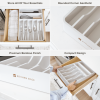 Rounded Silverware Drawer Organizer - White Bamboo - Image 4