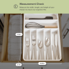 Rounded Silverware Drawer Organizer - White Bamboo - Image 3
