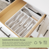 Rounded Silverware Drawer Organizer - White Bamboo - Image 5