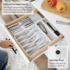 Rounded Silverware Drawer Organizer - White Bamboo - Image 6
