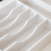 Rounded Silverware Drawer Organizer - White Bamboo - Image 8