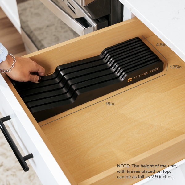 Knife Block Drawer Organizer - Black Bamboo - Image 6