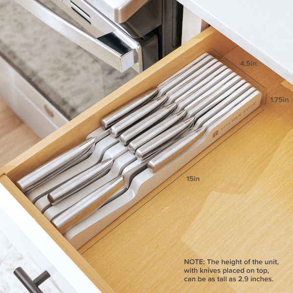 Knife Block Drawer Organizer - White Bamboo - Image 6