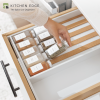 Bamboo Spice Drawer Organizer Whit Finish (Expands 10.5 to 18.5 in) - Image 2