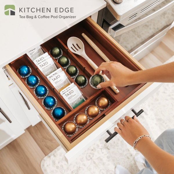 Acacia Tea Bags & Coffee Pods Drawer Organizer - Image 2