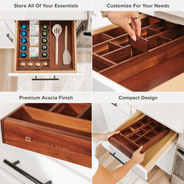 Acacia Tea Bags & Coffee Pods Drawer Organizer - Image 3