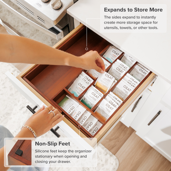Acacia Tea Bags & Coffee Pods Drawer Organizer - Image 6
