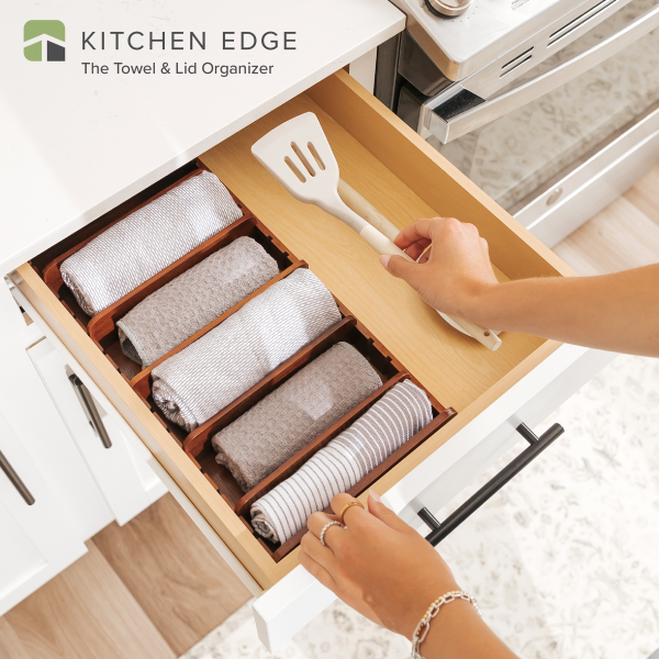 Acacia Kitchen Towel and Food-Storage Organizer - Image 2