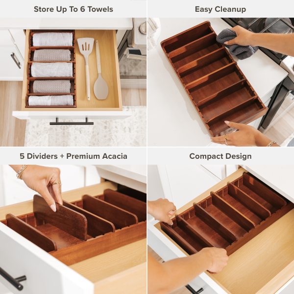 Acacia Kitchen Towel and Food-Storage Organizer - Image 3