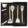 Bamboo Drawer Organizer for Utensils & Junk - Black Finish (Expands 10.5-18.5in)
