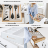Bamboo Drawer Organizer for Utensils & Junk - White Finish (Expands 10.5-18.5in) - Image 3