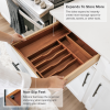 Acacia Drawer Organizer for Silverware & Utensils (Expands 11-19in) - Image 6