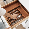 Acacia Drawer Organizer for Silverware & Utensils (Expands 11-19in) - Image 7