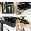 Bamboo Drawer Organizer for Silverware & Utensils - Black Finish (Expands 11-19in) - Image 3