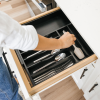 Bamboo Drawer Organizer for Silverware & Utensils - Black Finish (Expands 11-19in) - Image 7