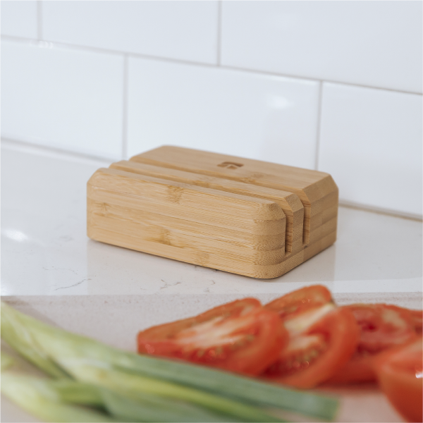 Rice Fiber Cutting Board Set with Bamboo Stand - Image 8