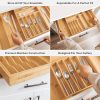 Bamboo Drawer Organizer for Silverware & Utensils (Expands 16-28in) - Image 3